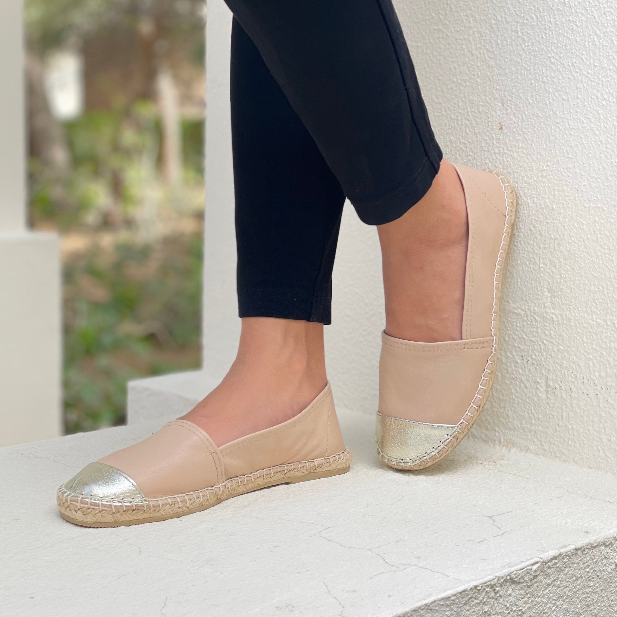 Klassische Espadrille in Sandy Champagne